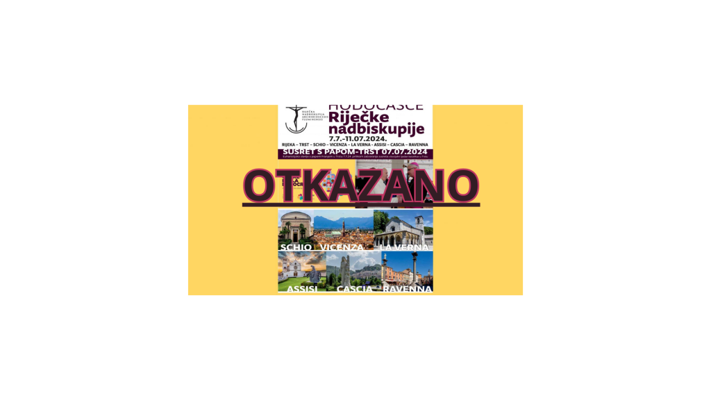 Otkazano hodočašće Riječke nadbiskupije u svetišta sjeverne Italije