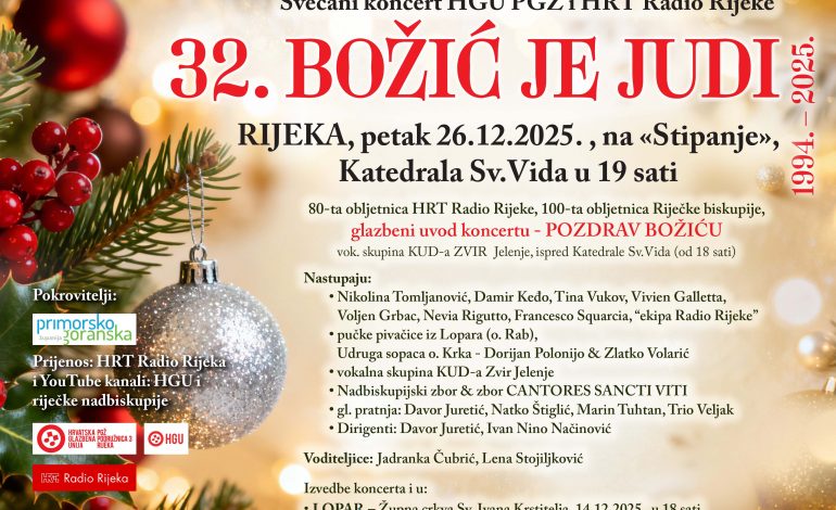  Prijenos uživo: Božić je judi 🗓 26.12. ⏳ 19 h