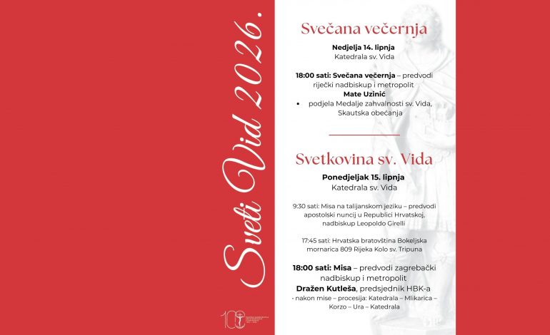15.06.2026. – Proslava sv. Vida 2026.